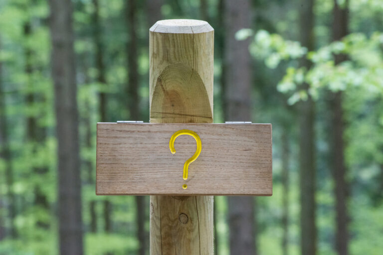 Bilde av et spørsmåltegn i form av en quiz